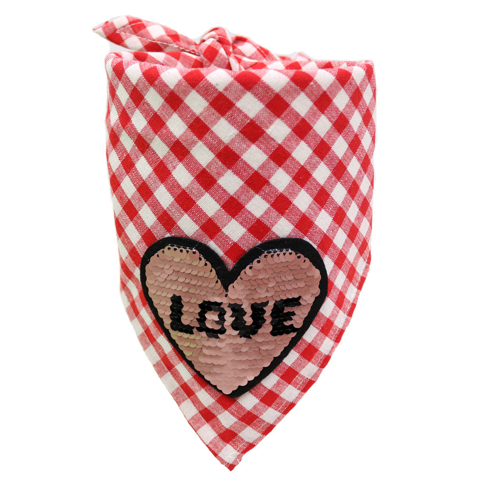 Love Paws Valentine's Triangular Bandana